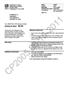 IRS Notice CP2005