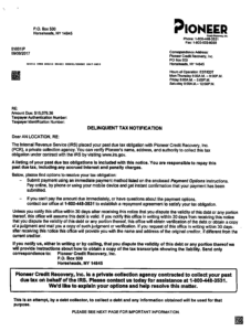 IRS Letter PCA