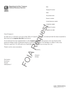 IRS Letter 1025B