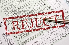 Tax return with rejected status due to stimulus registration.