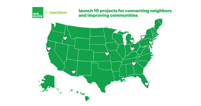 H&R Block and Nextdoor announce 10 community projects 